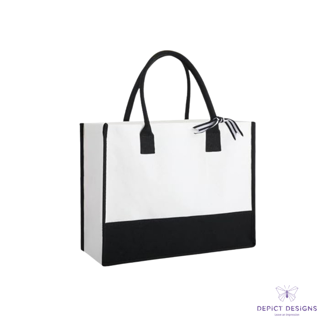 Canvas Tote Bag (Black & White)