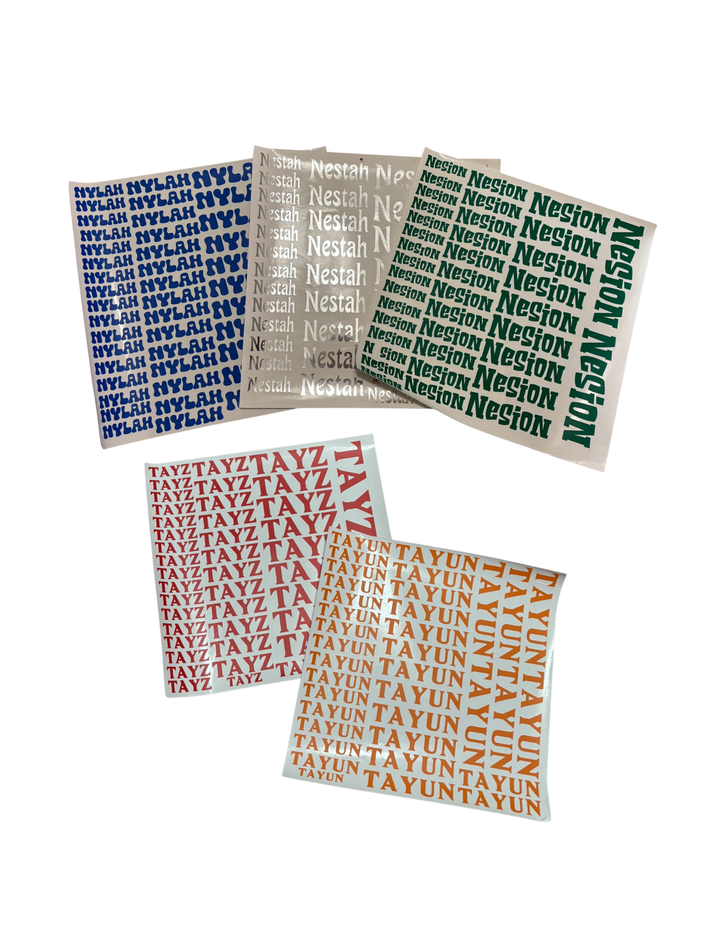 Permanent Vinyl Decal Sheet