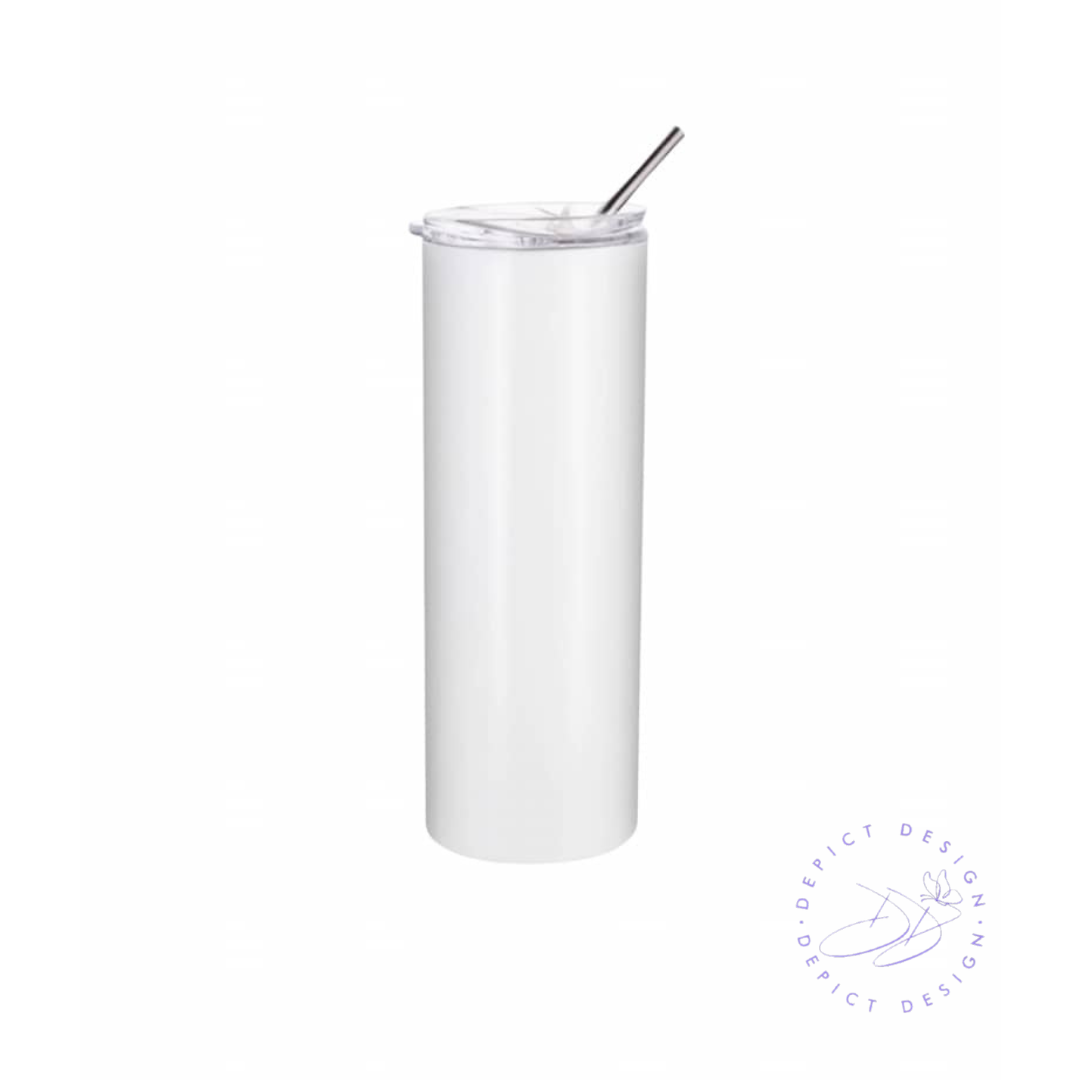 20oz Skinny Tumbler with Lid, Straw