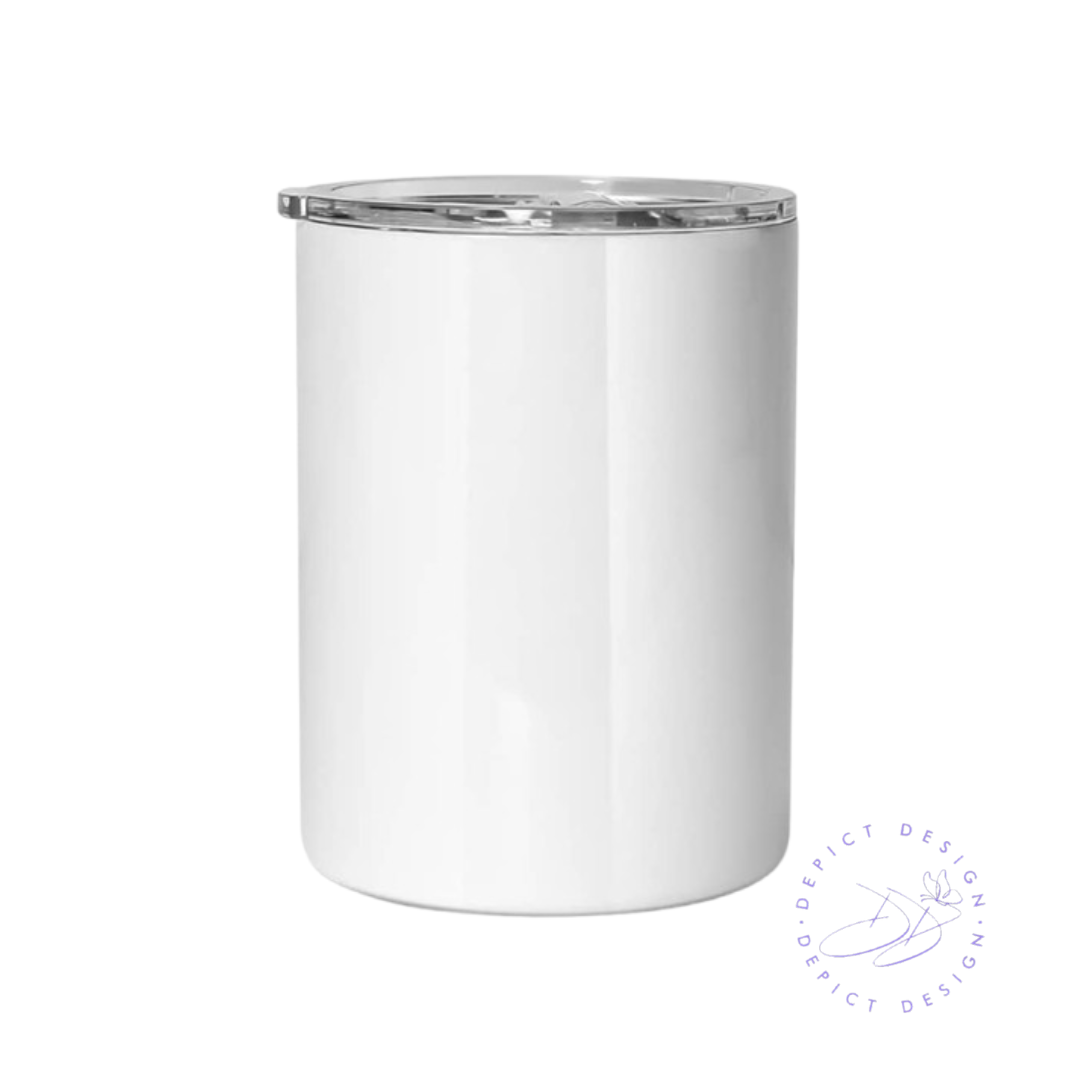 12 oz Straight Tumbler with Lid and Straw