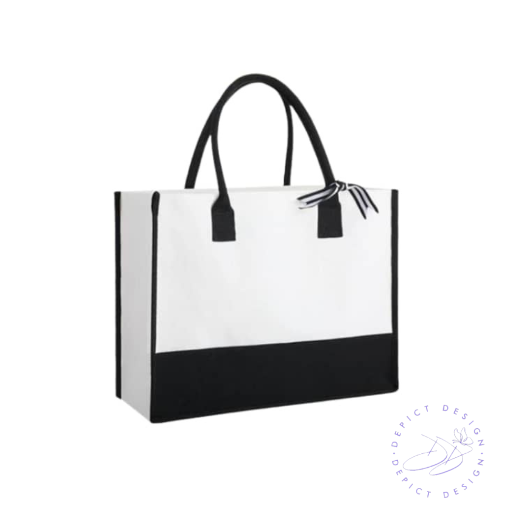 Canvas Tote Bag (Black & White)