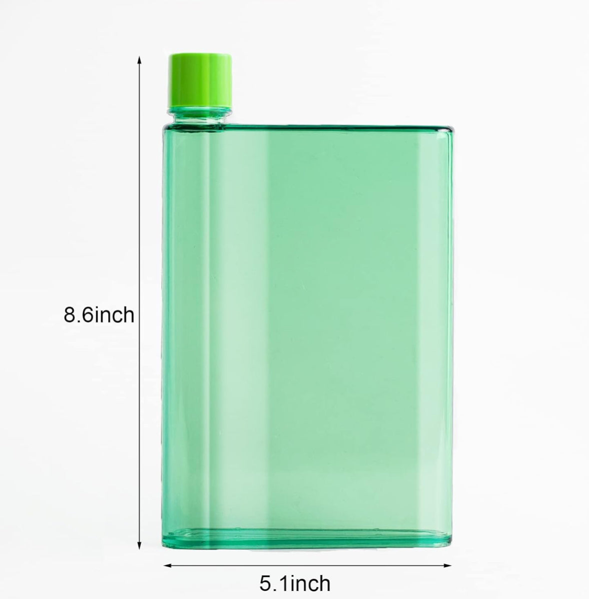 Reusable Slim Flat Water Bottle 420ml