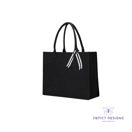 Black Canvas Tote Bag
