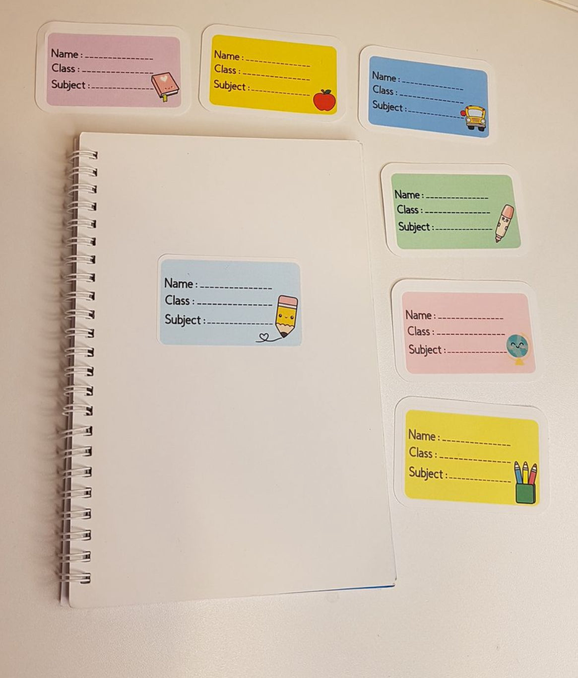 Stationary Sticker Labels