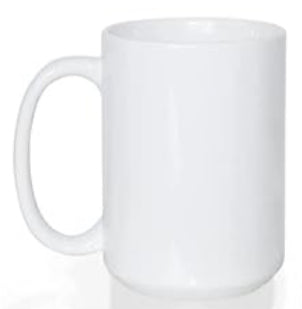 15oz White Ceramic Mug