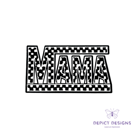 Mama Checkered Patch