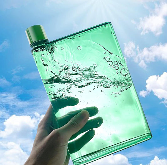 Reusable Slim Flat Water Bottle 420ml