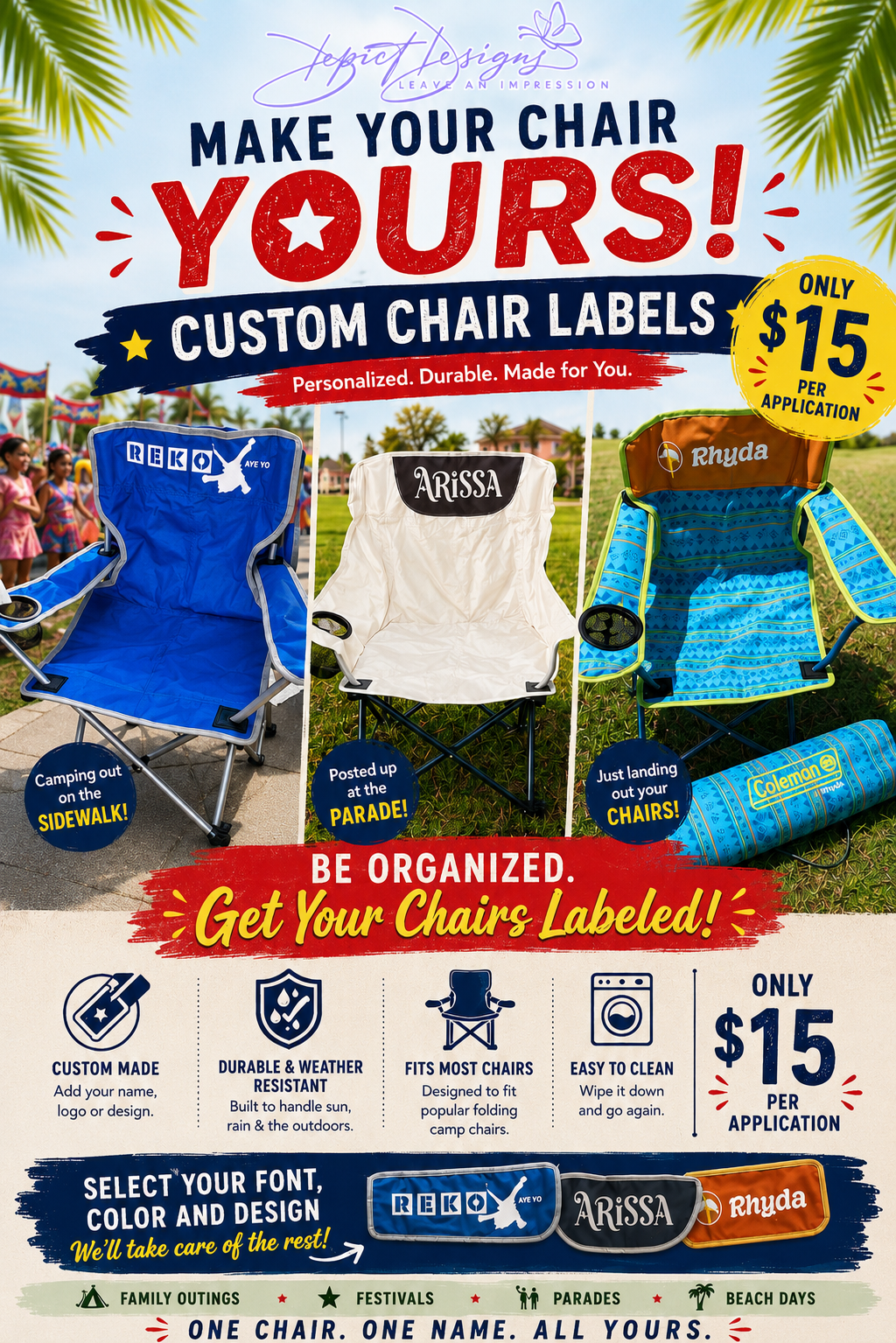 Custom Chair Labels
