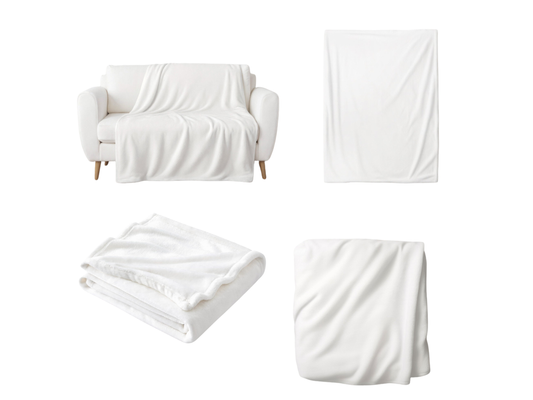 Plush Throw Blanket - White