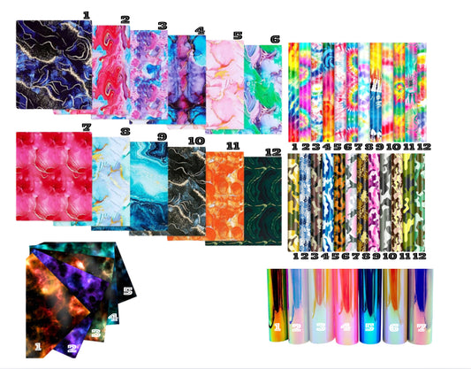 Permanent Pattern Vinyl Decal Sheet