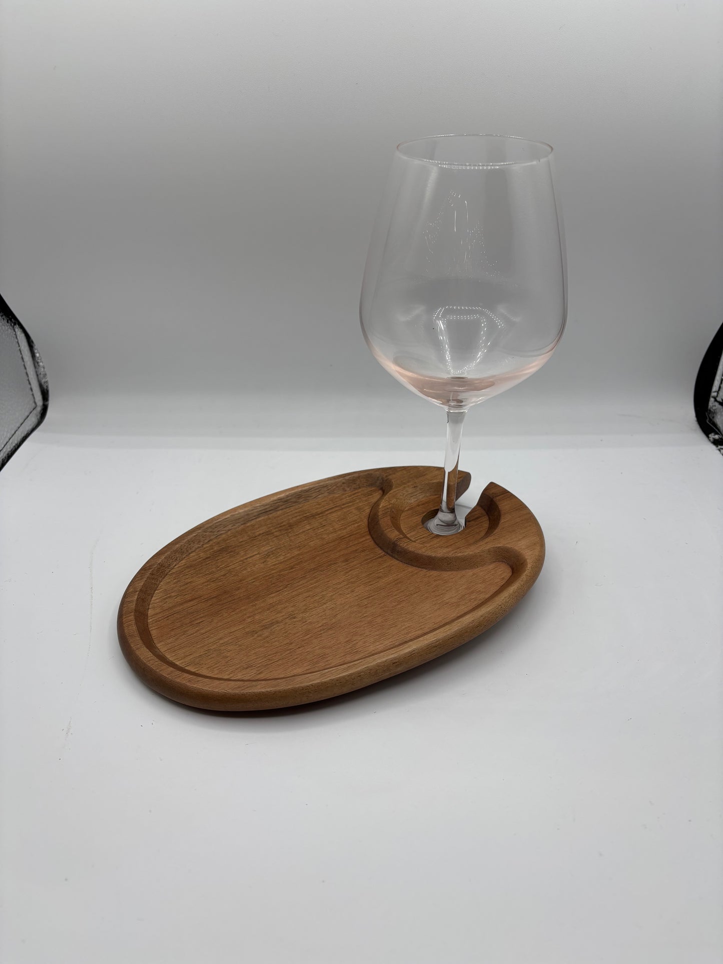 Wine Appetizer Plate with Stem Glass