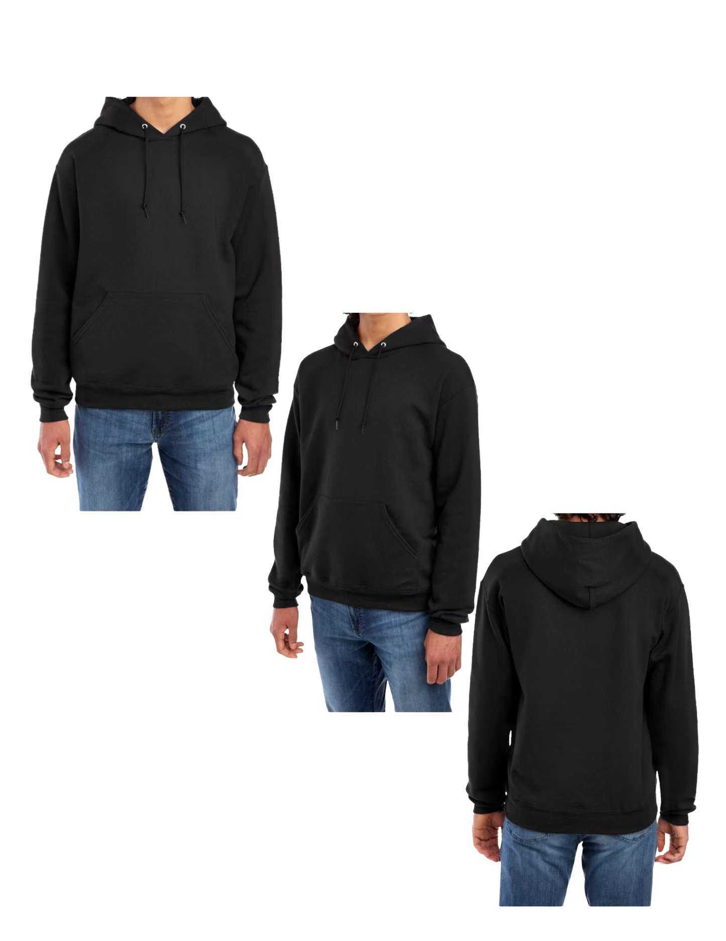 Unisex Fleece Pullover Hoodie - Black